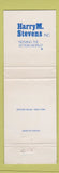 Matchbook Cover - Harry M Stevens Catering Sports