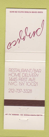 Matchbook Cover - Pizzico Restaurant New York City
