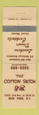 Matchbook Cover - The Cotton Patch New York City