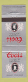 Matchbook Cover - Coors Light Beer