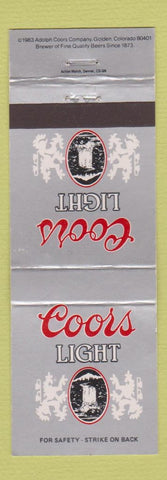 Matchbook Cover - Coors Light Beer