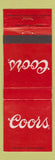 Matchbook Cover - Coors Beer