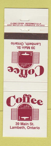 Matchbook Cover - Coffee Cafe Lambeth ON