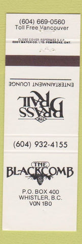 Matchbook Cover - Blackcomb Whistler BC