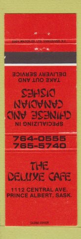 Matchbook Cover - Deluxe Cafe Chinese Prince Albert SK