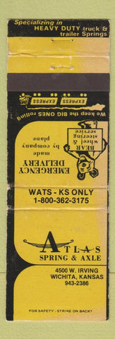 Matchbook Cover - Atlas Spring and Axle Wichita KS WORN