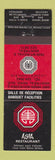 Matchbook Cover - Asia Restaurant Chinese Montreal QC