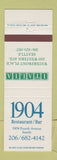 Matchbook Cover - 1904 Restaurant Seattle WA