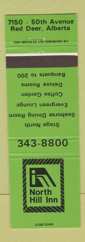 Matchbook Cover - North Hill Inn Red Deer AB