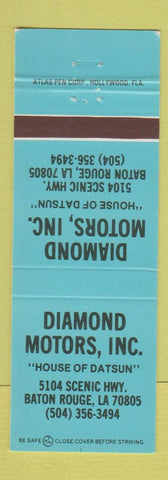 Matchbook Cover - Diamond Motors Datsun Baton Rouge LA