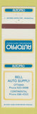 Matchbook Cover - Bell Auto Supply Ottawa ON