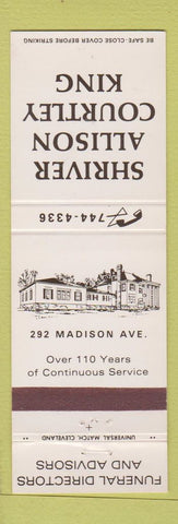 Matchbook Cover - Shriver Allison Courtley King Funeral Home Cleveland?