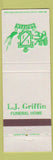 Matchbook Cover - LJ Griffin Funeral Home Westland MI