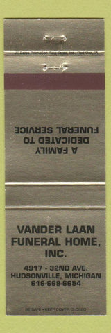 Matchbook Cover - Vander Laan Funeral Home Hudsonville MI