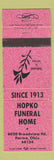 Matchbook Cover - Hopko Funeral Home Parma OH
