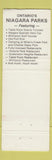 Matchbook Cover - Niagara Parks Commission ON