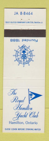 Matchbook Cover - Royal Hamilton Yacht Club ON