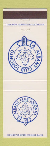 Matchbook Cover - Albany Club Toronto ON