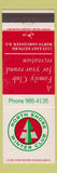 Matchbook Cover - North Shore Winter Club North Vancouver BC