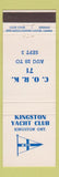 Matchbook Cover - Kingston Yacht Club Kingston ON