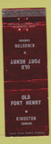 Matchbook Cover - Old Fort Henry Kingston ON WEAR
