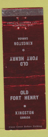 Matchbook Cover - Old Fort Henry Kingston ON WEAR