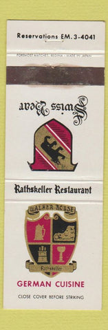 Matchbook Cover - Swiss Bear Rathskeller German Toronto ON WEAR