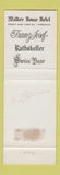 Matchbook Cover - Swiss Bear Rathskeller German Toronto ON WEAR