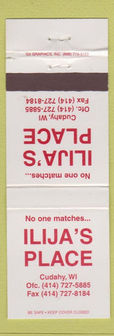 Matchbook Cover - Ilija's Place Cudahy WI