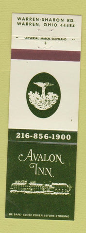 Matchbook Cover - Avalon Inn Warren OH WEAR