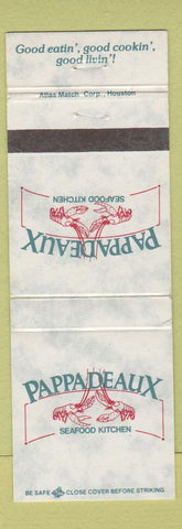 Matchbook Cover - Pappadeaux Seafood Houston TX