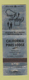 Matchbook Cover - California Pines Lodge Alturas CA WORN