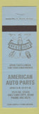Matchbook Cover - American Auto Parts Salt Lake City UT BLUE