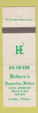 Matchbook Cover - Hathorn's Inspection Bus Truck Lisbon IL