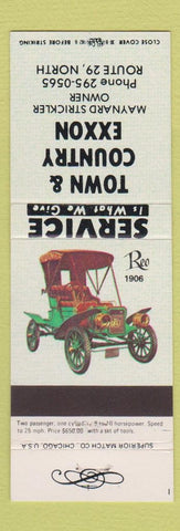 Matchbook Cover - Town and Country Exxon oil gas