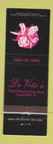 Matchbook Cover - De Vito's Lauderhill FL orchid