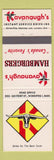 Matchbook Cover - Kavanaugh's Hamburgers Winnipeg MB