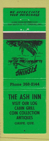 Matchbook Cover - The Ash Inn Gaspe QC