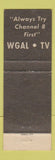 Matchbook Cover - WGAL TV Channel 8 NBC