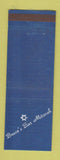Matchbook Cover - Bruce's Bar Mitzvah Jewish WEAR