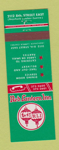 Matchbook Cover - Red Lantern Inn Canada
