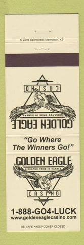 Matchbook Cover - Golden Eagle Casino Kickapoo Indian Tribe KS