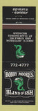 Matchbook Cover - Bobby Moore's Blind Fish ST Clair Shores MI