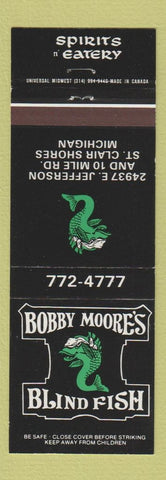 Matchbook Cover - Bobby Moore's Blind Fish ST Clair Shores MI