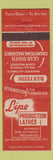 Matchbook Cover - Lipe Production Lathes Syracuse NY