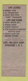 Matchbook Cover - Lipe Production Lathes Syracuse NY