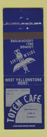 Matchbook Cover - Totem Cafe West Yellowstone MT