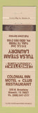 Matchbook Cover - Colonial Inn Motel Restaurant Dimmitt TX Tulia WEAR