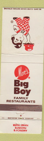 Matchbook Cover - Marc's Big Boy Hamburgers WEAR