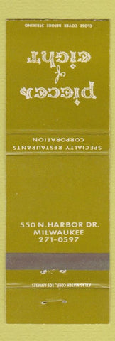 Matchbook Cover - Pieces of Eight Milwaukee WI OLIVE